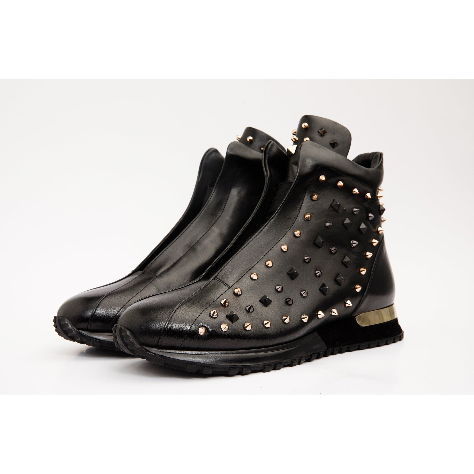 The Infanta High-Top Black Spike Leather Men Sneaker Limited Edition