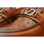 Vinci  Amsterdam Tan Bit Loafer Men Leather Dress Shoes