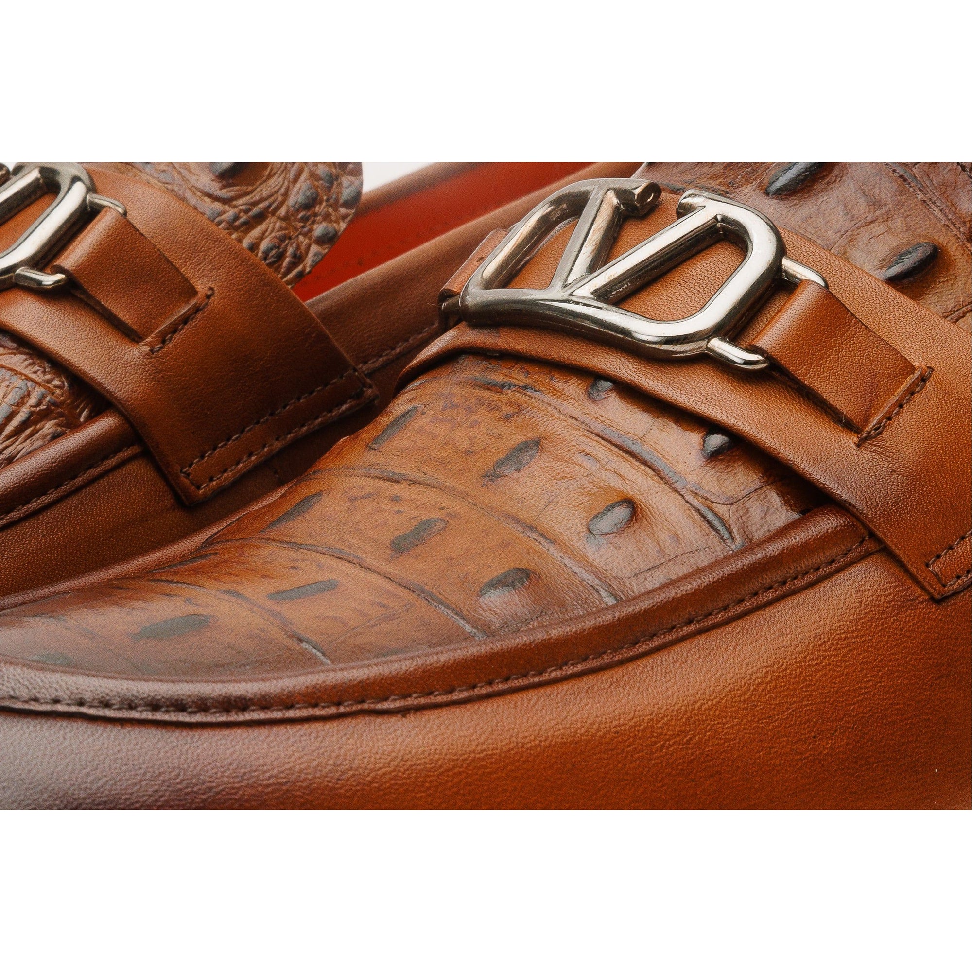 Vinci  Amsterdam Tan Bit Loafer Men Leather Dress Shoes