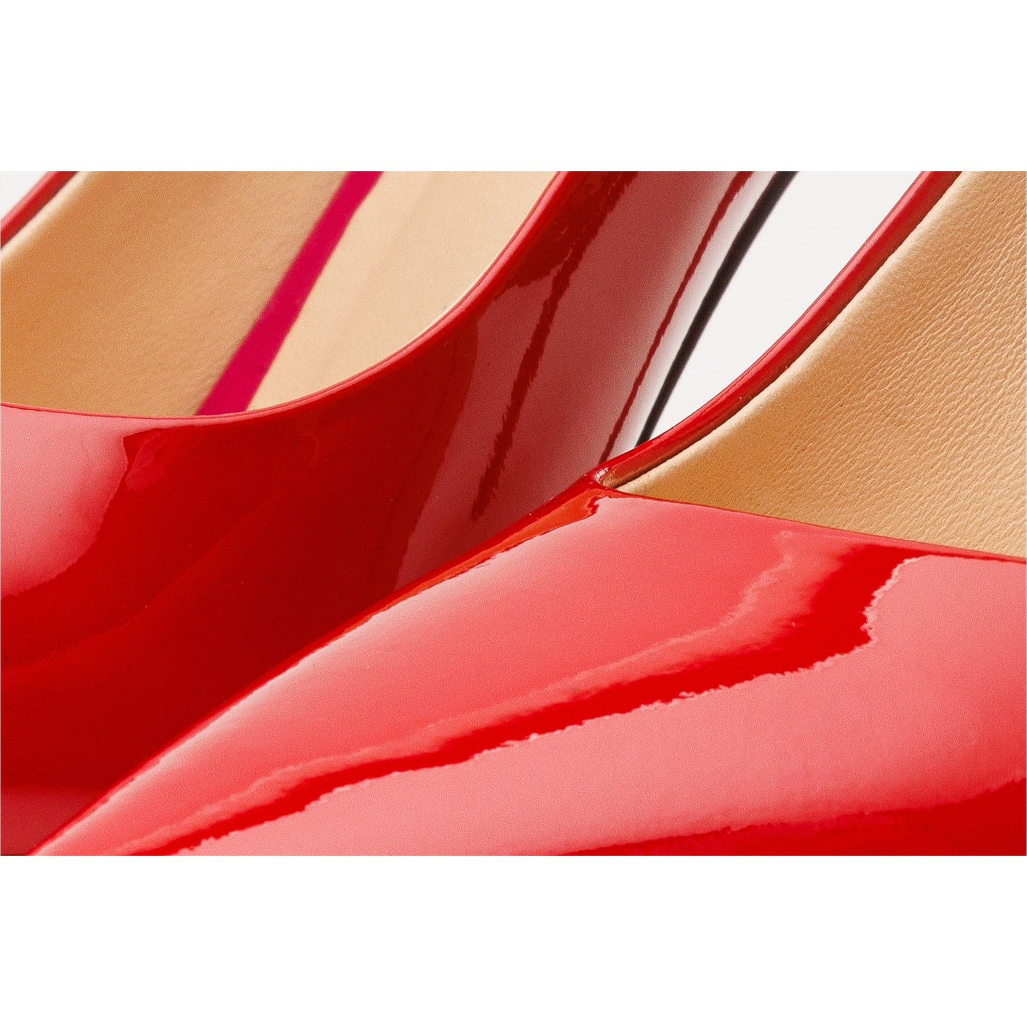 Vinci The Ege Red Leather Pump Fuchsia Sole Women Shoes