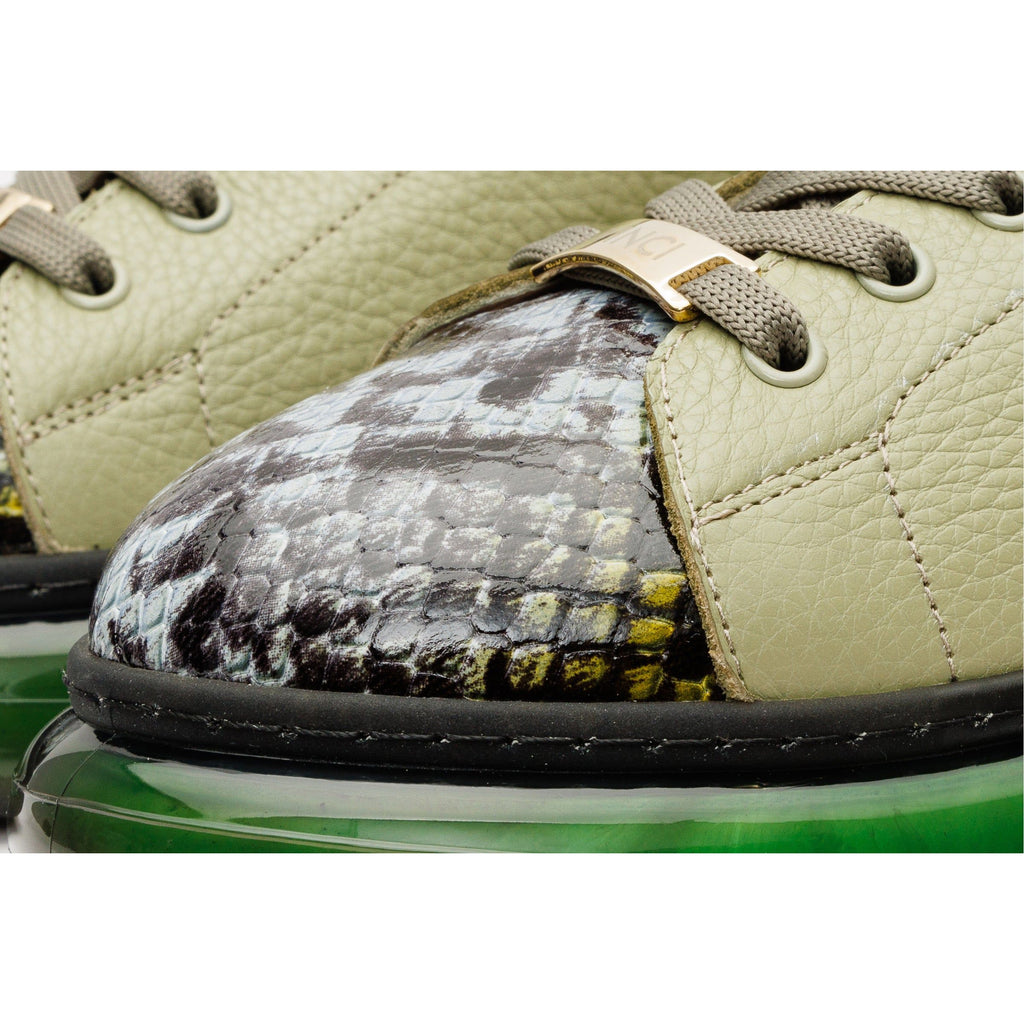 The Venezia Green Leather Women Sneaker