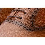 The Draco Handmade Tan Semi Brogue Oxford Men Shoe
