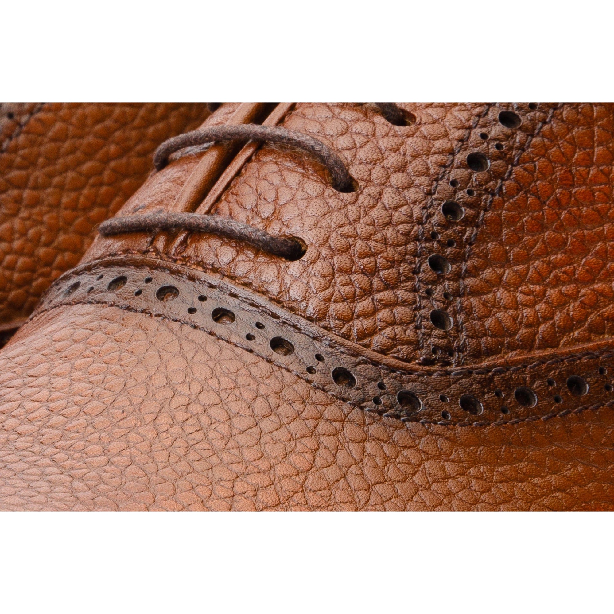 The Draco Handmade Tan Semi Brogue Oxford Men Shoe