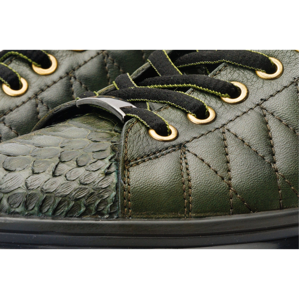 The Adler Green Snake Leather Men Sneaker Limited Edition