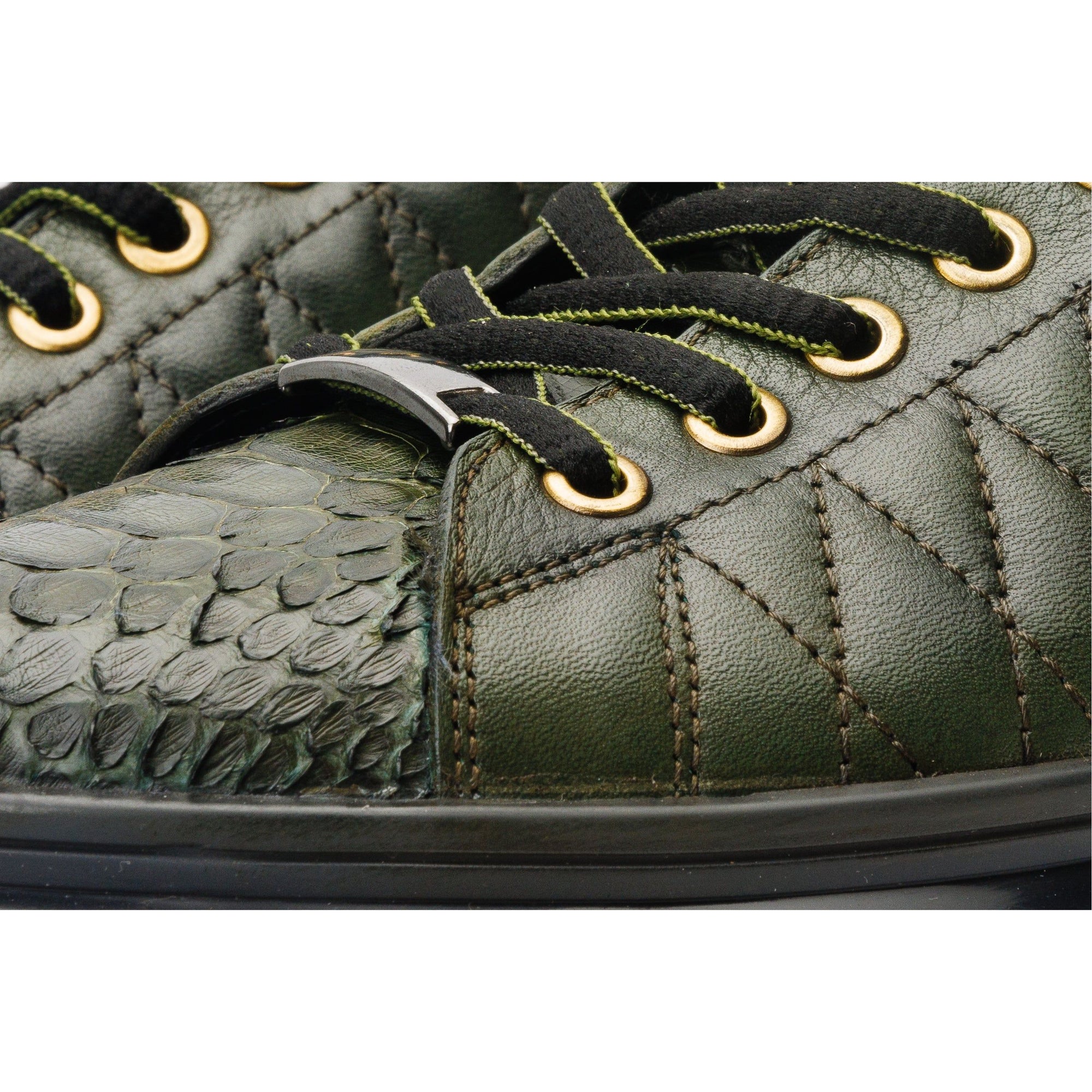 The Adler Green Snake Leather Men Sneaker Limited Edition