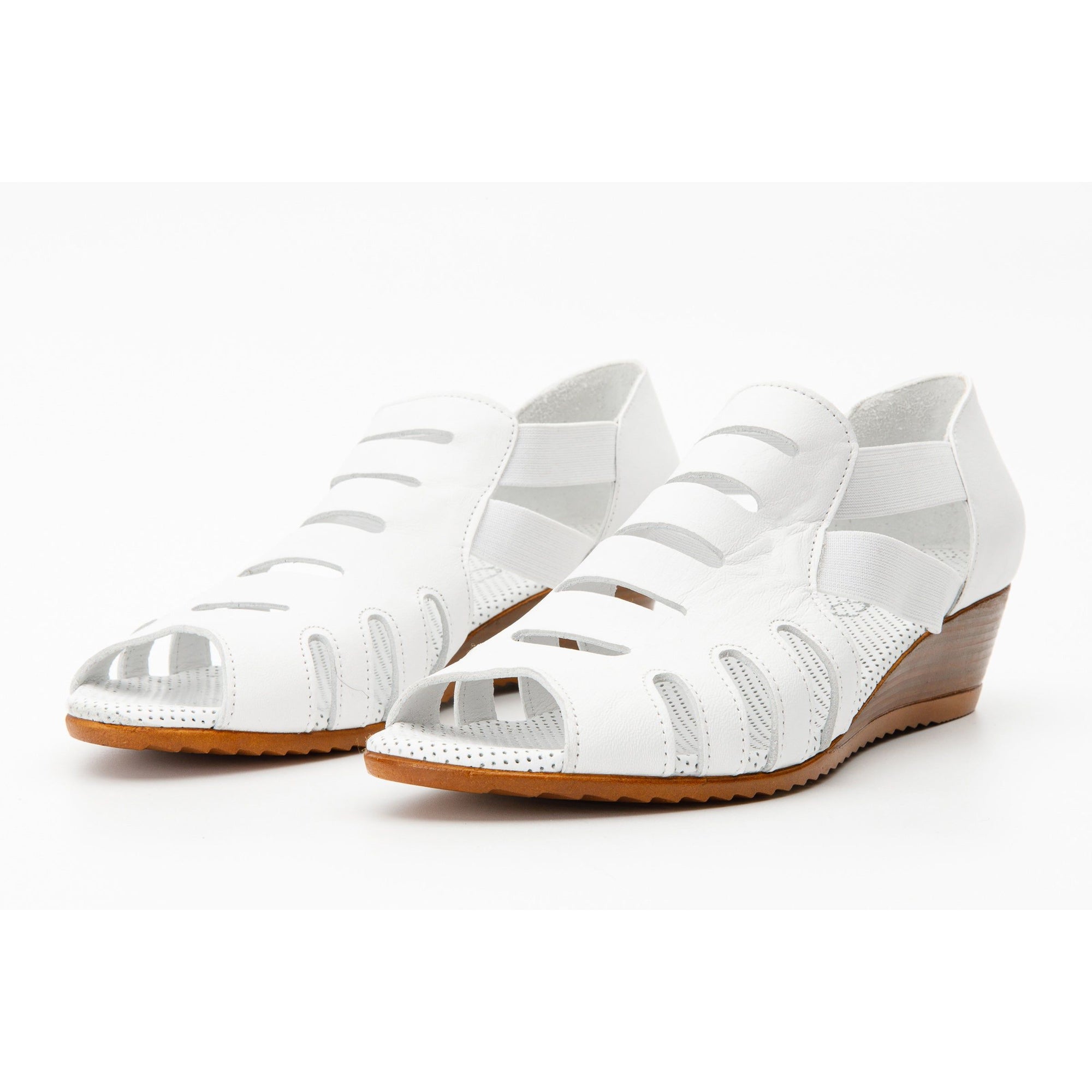 The Atina White Leather Sandal Final Sale!