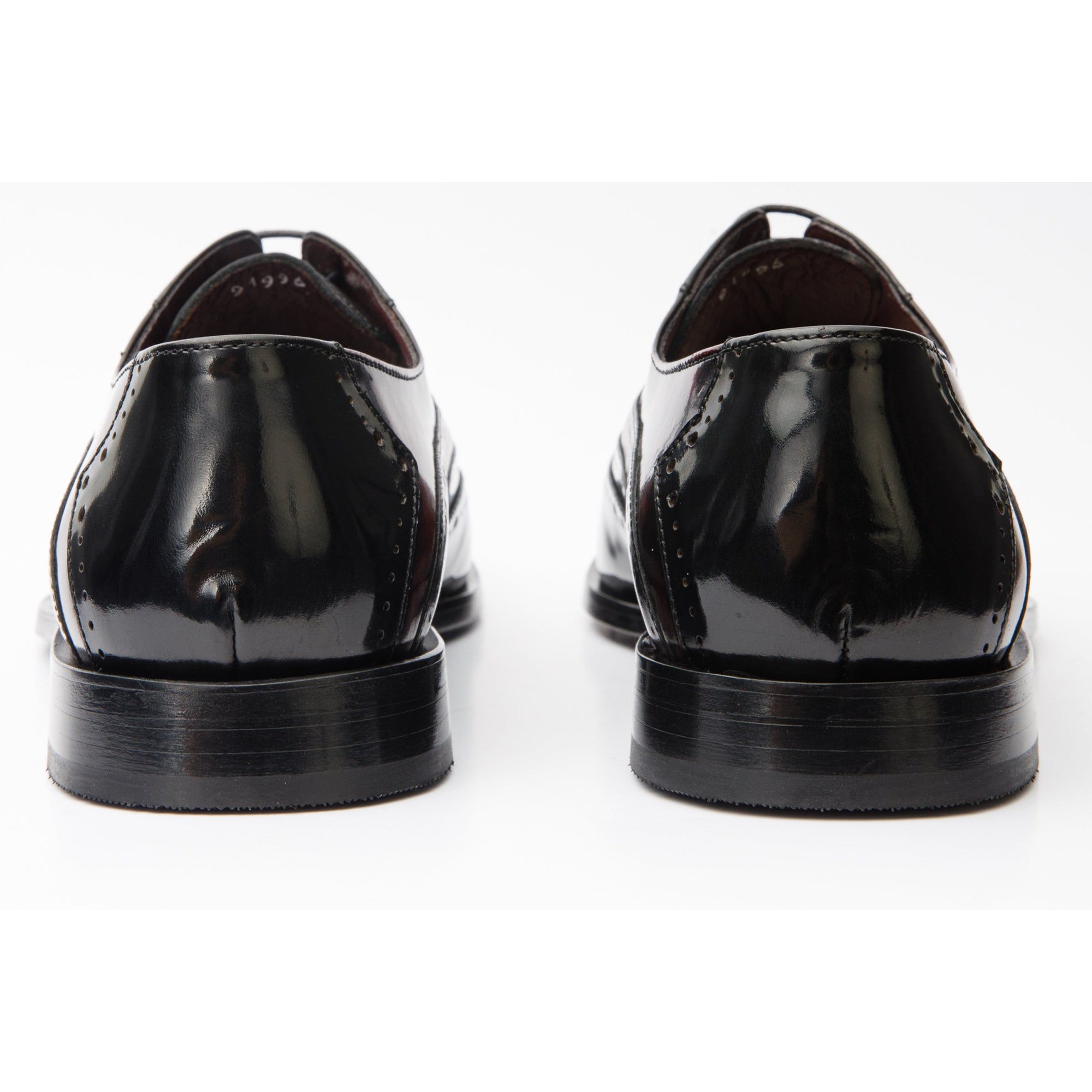 The Dicle Black/Burgundy Wingtip Semi Brogue Derby Men Shoe