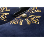 The Lazio Shoe Navy Blue Suede Slip-on Loafer Men Shoe