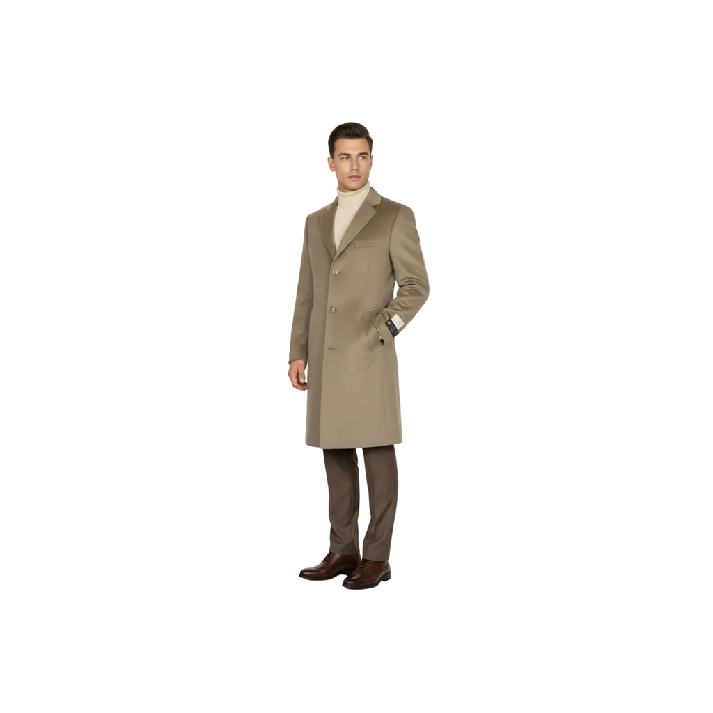 Men's CASILA Turkey Top Winter Coat Wool, Cashmere Blend 403140-09 Khaki