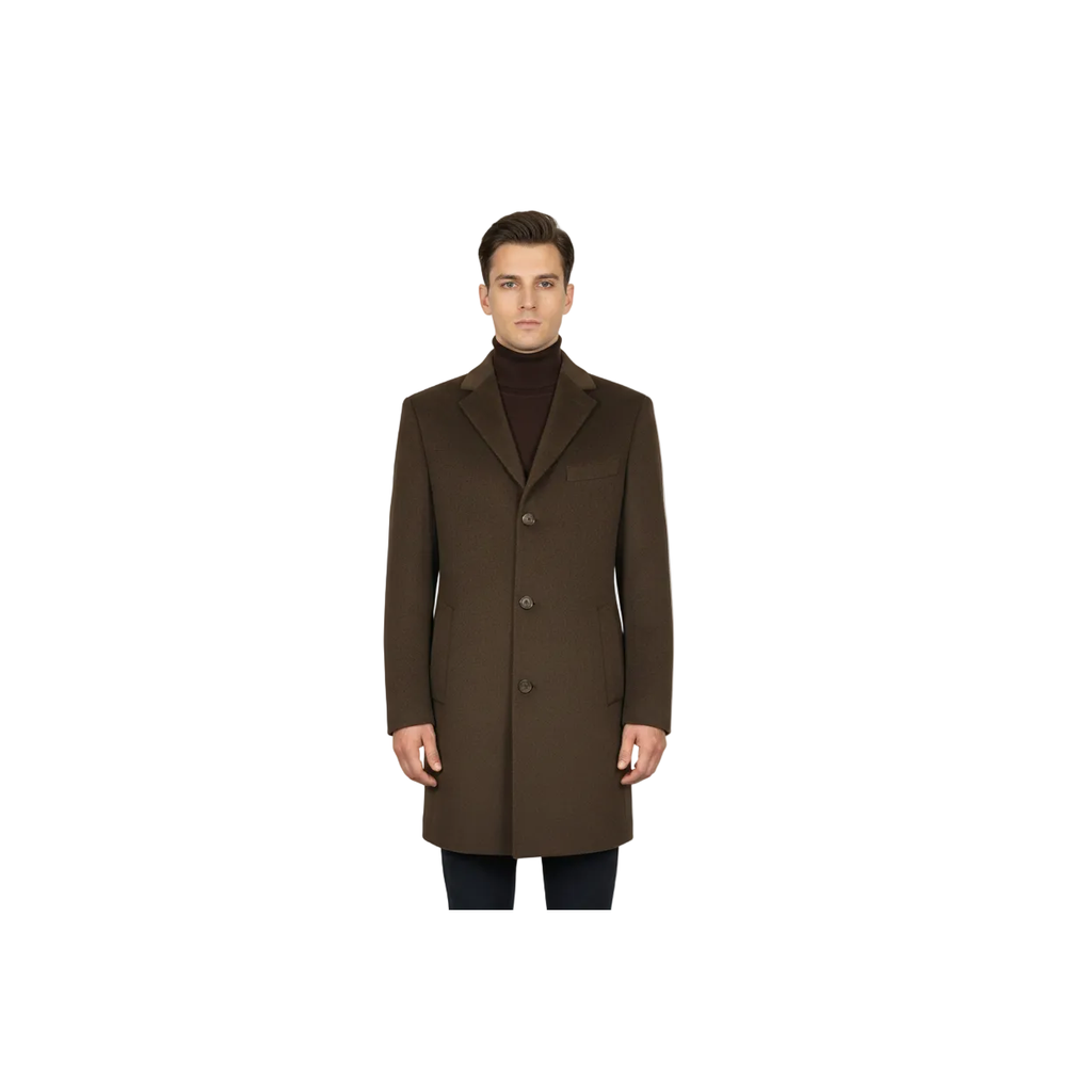 Men's CASILA Turkey Top Winter Coat Wool, Cashmere Blend 403140-18 Brown