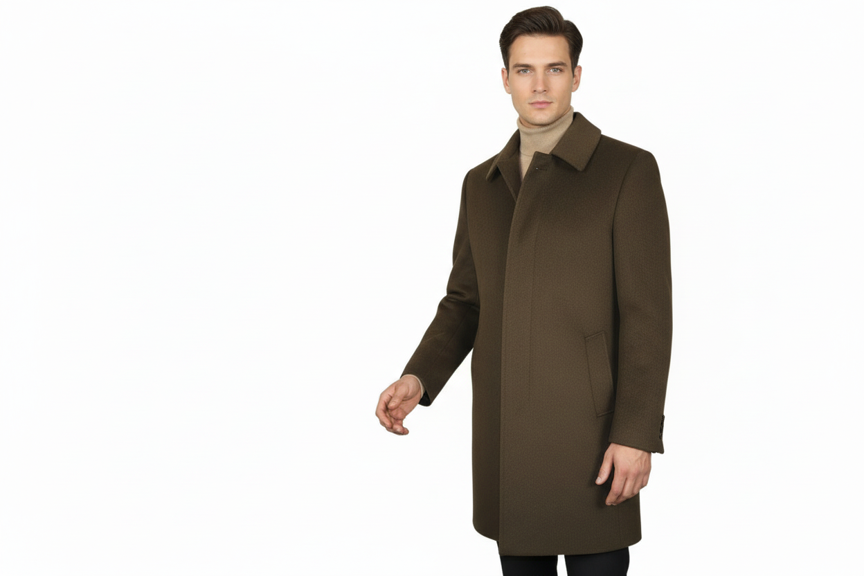 Men's CASILA Turkey Top Winter Coat Wool, Cashmere Blend 403230-19 Brown