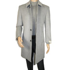 Men's CASILA Turkey Top Winter Coat Wool, Cashmere Blend 403230-23 Silver