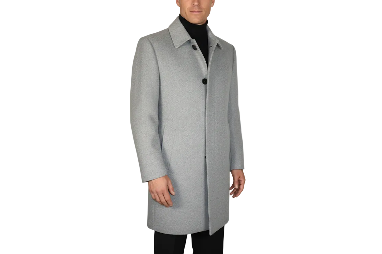 Men's CASILA Turkey Top Winter Coat Wool, Cashmere Blend 403230-23 Silver