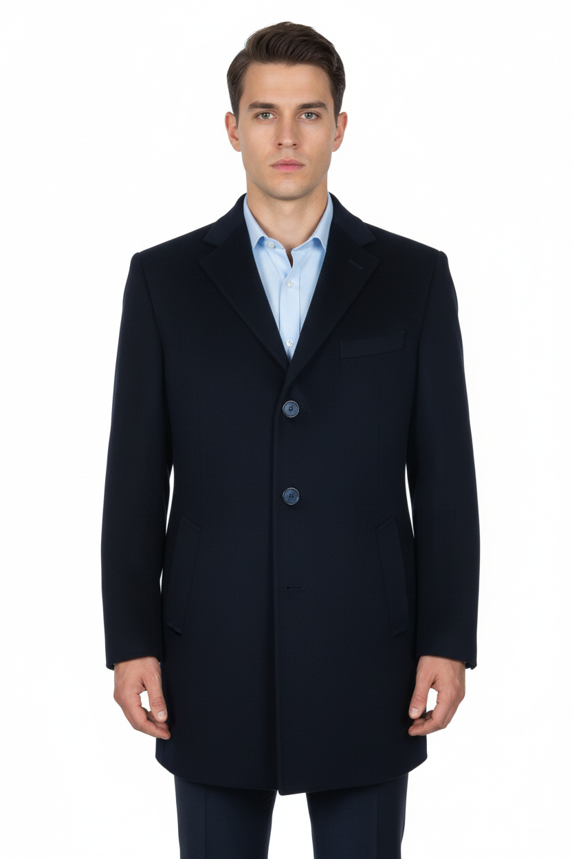 Men's CASILA Turkey Top Winter Car Coat Wool, Cashmere 403740-02 Dark Blue