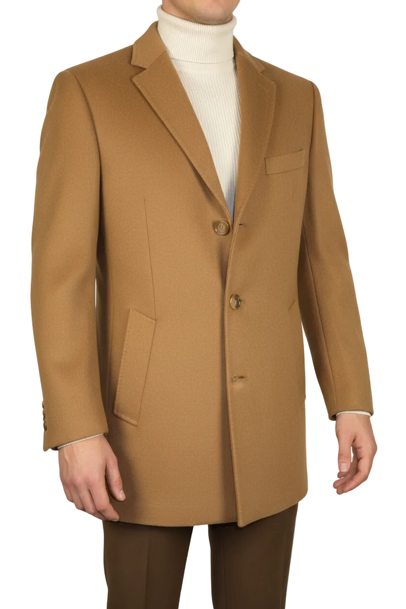 Men's CASILA Turkey Top Winter Car Coat Wool, Cashmere Blend 403740-03 Camel