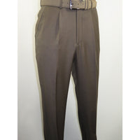Mens MANTONI Pleated Dress Pants 100% Wool Super 140's Classic Fit  40901 Taupe