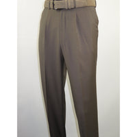 Mens MANTONI Pleated Dress Pants 100% Wool Super 140's Classic Fit  40901 Taupe