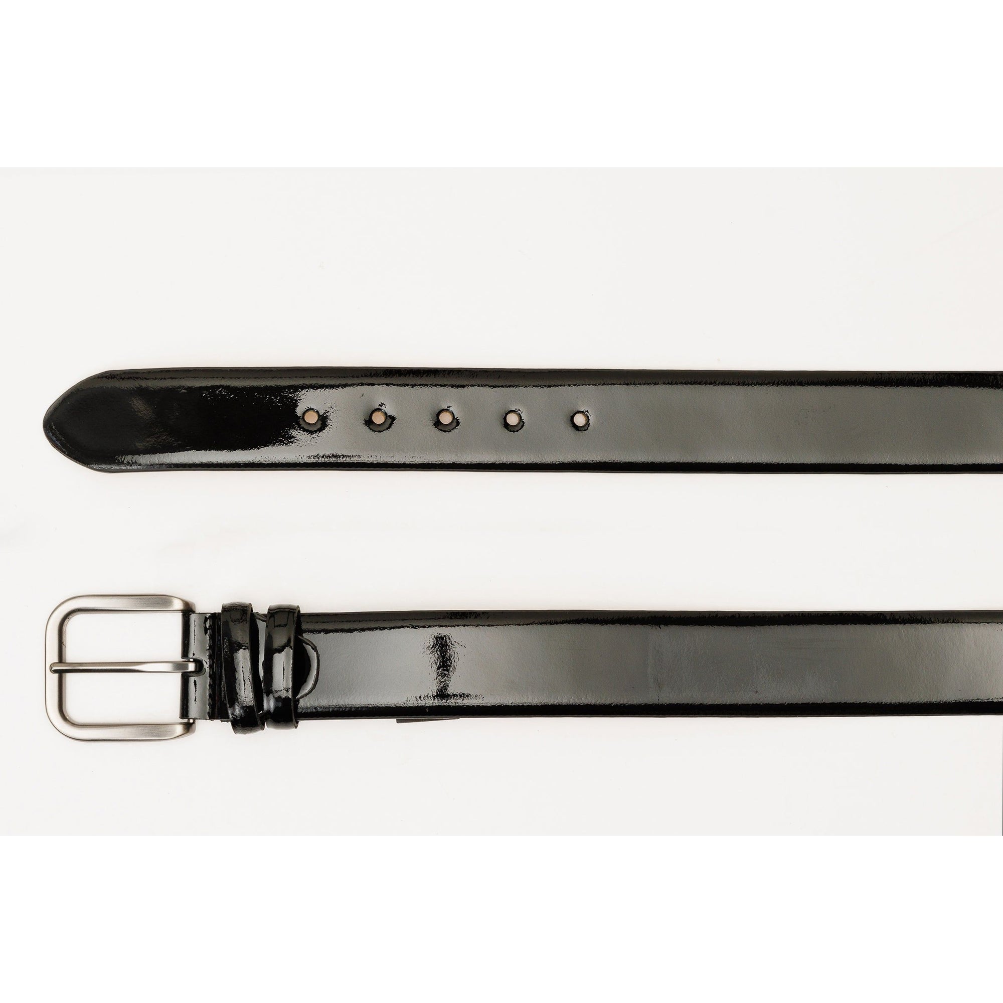 The Royal Hand Craft Black Patent Leather Belt