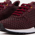 The Scarlet Burgundy Leather Women Sneaker