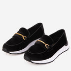 The Milan Black Leather Women Sneaker