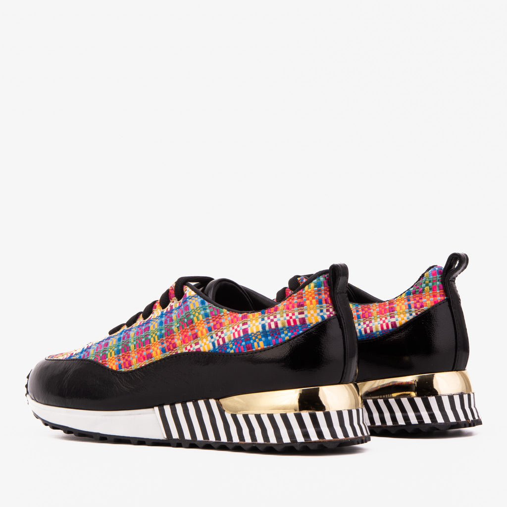 The Valencia Leather Black Women Sneaker