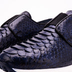 The Obsidian Navy Snake Leather Men Sneaker