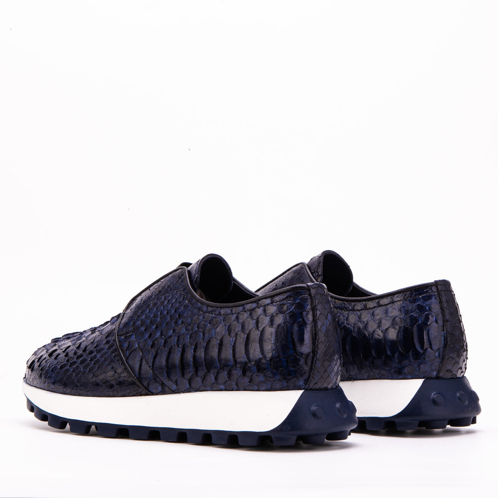 The Obsidian Navy Snake Leather Men Sneaker