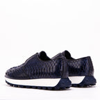 The Obsidian Navy Snake Leather Men Sneaker