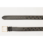 The Infanta Black Spike Leather Belt