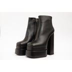 The Latino Black Leather High Heel Women Boot Final Sale!