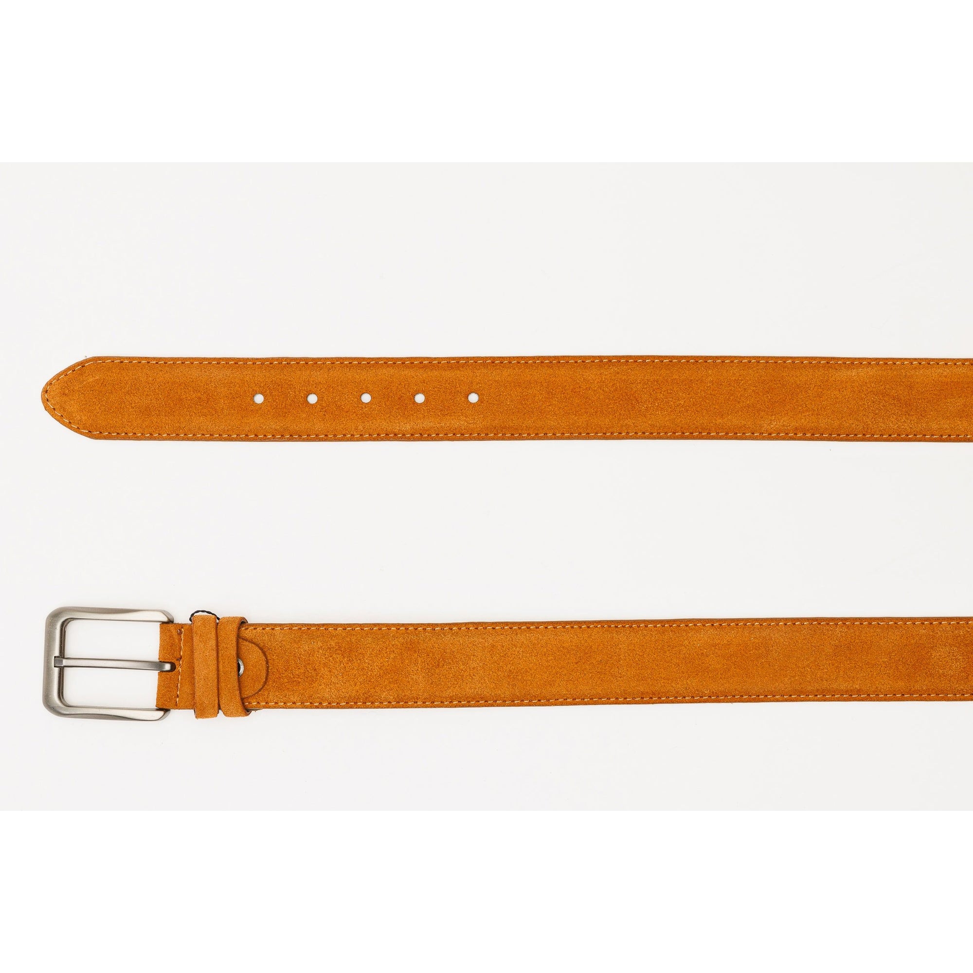 The Bari Tan Suede Leather Belt