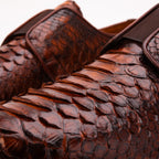 The Obsidian Tan Snake Leather Men Sneaker