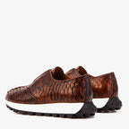 The Obsidian Tan Snake Leather Men Sneaker