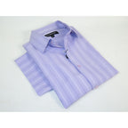 Men Short Sleeve Sport Shirt by BASSIRI Light Weight Soft Microfiber 48271 Lavender