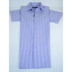 Men Short Sleeve Sport Shirt by BASSIRI Light Weight Soft Microfiber 48271 Lavender