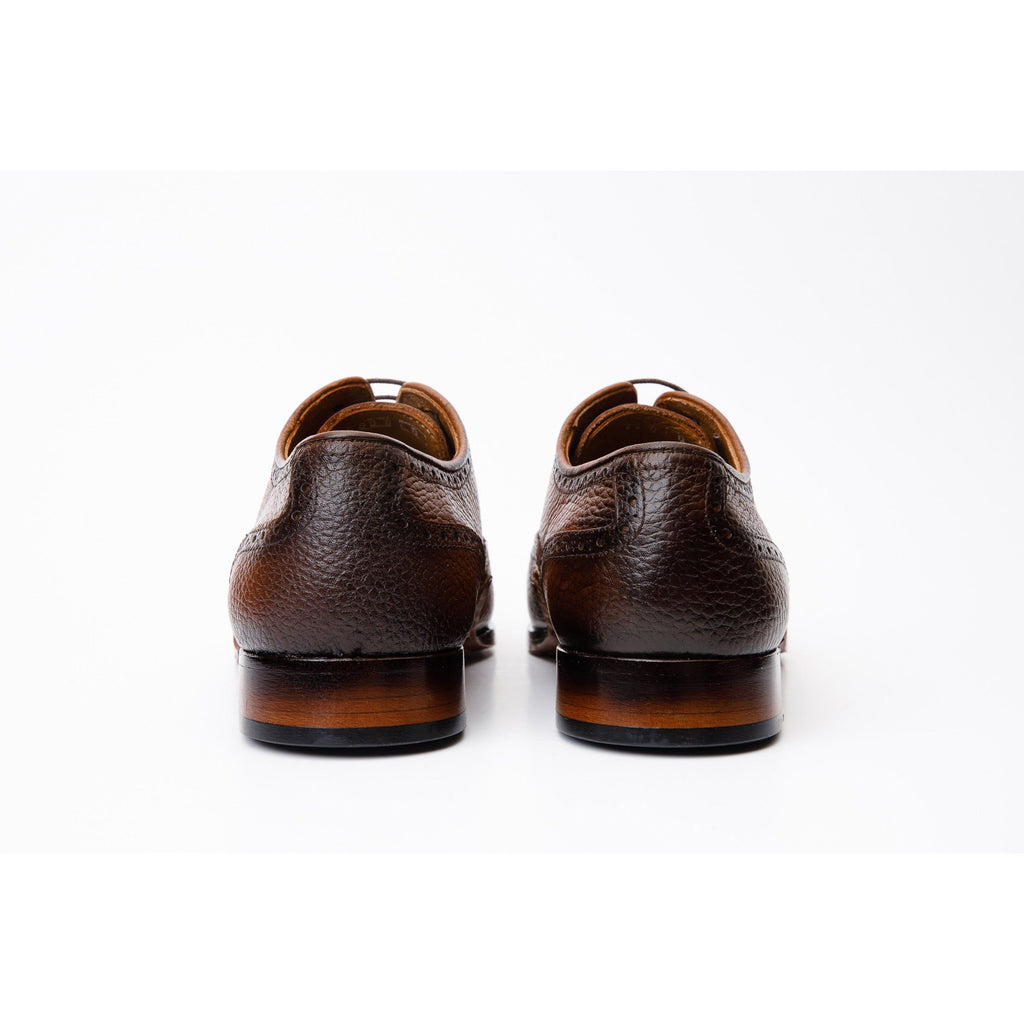 The Draco Handmade Tan Semi Brogue Oxford Men Shoe