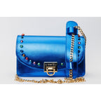 The Caris Sax Blue Leather Handbag