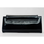 The Ege Black Patent Leather Clutch