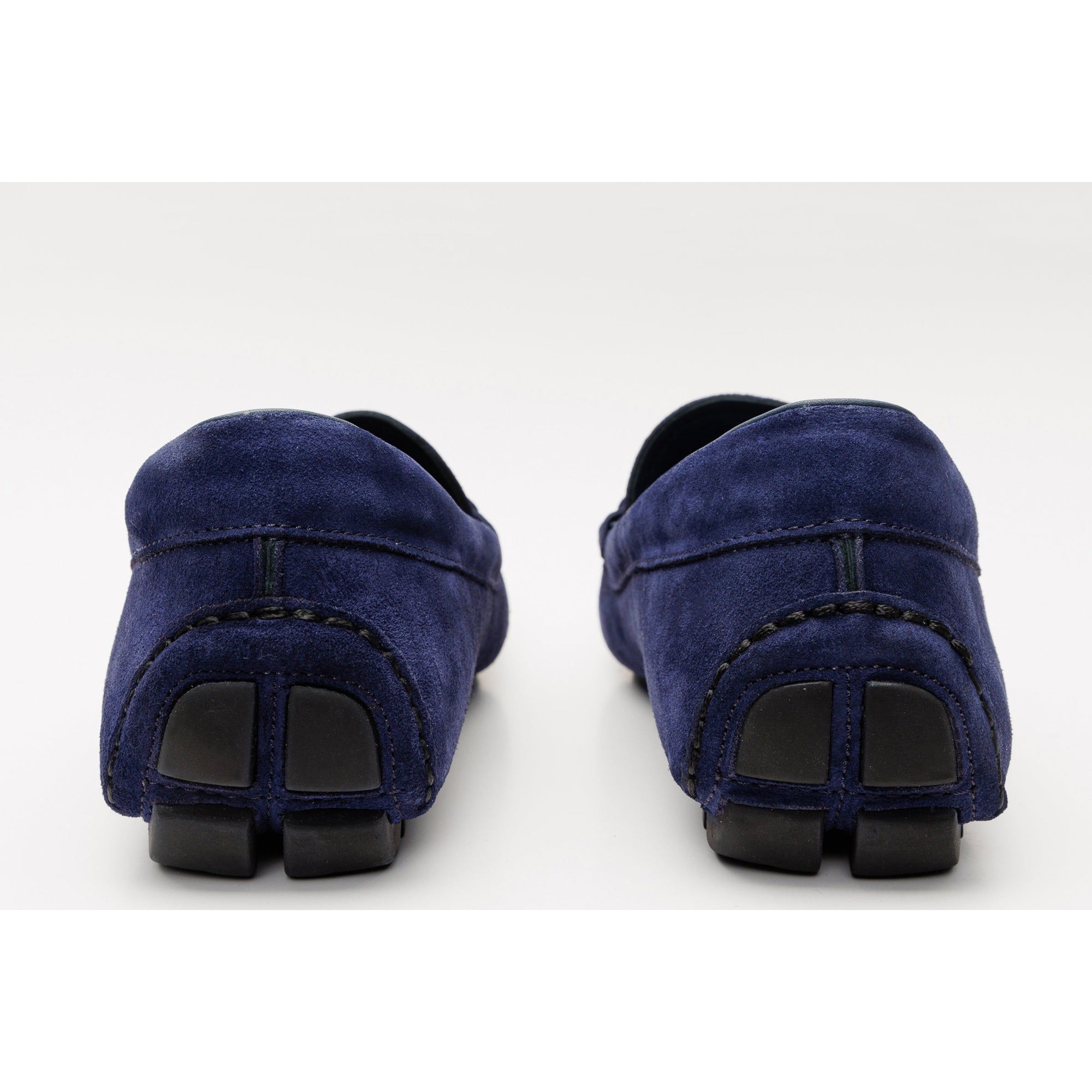 The Bari Navy Blue Suede Leather Bit Drive Loafer Men Shoe
