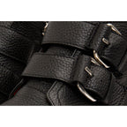 The Harry Black Leather Double Monk  Ankle Women  Boot Final Sale!