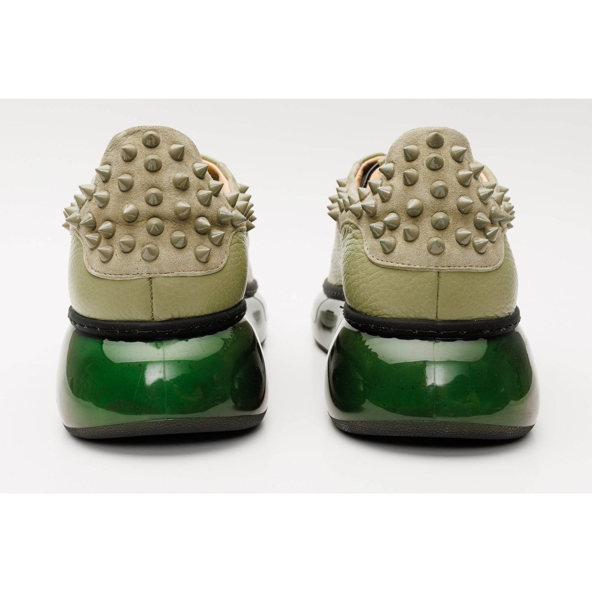 The Venezia Green Leather Women Sneaker