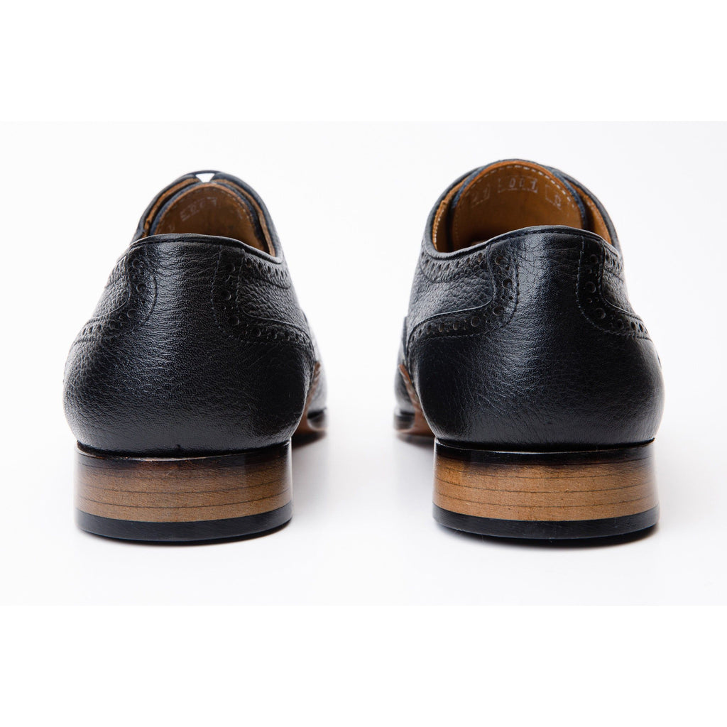 The Draco Handmade Navy Blue Semi Brogue Oxford Men Shoe