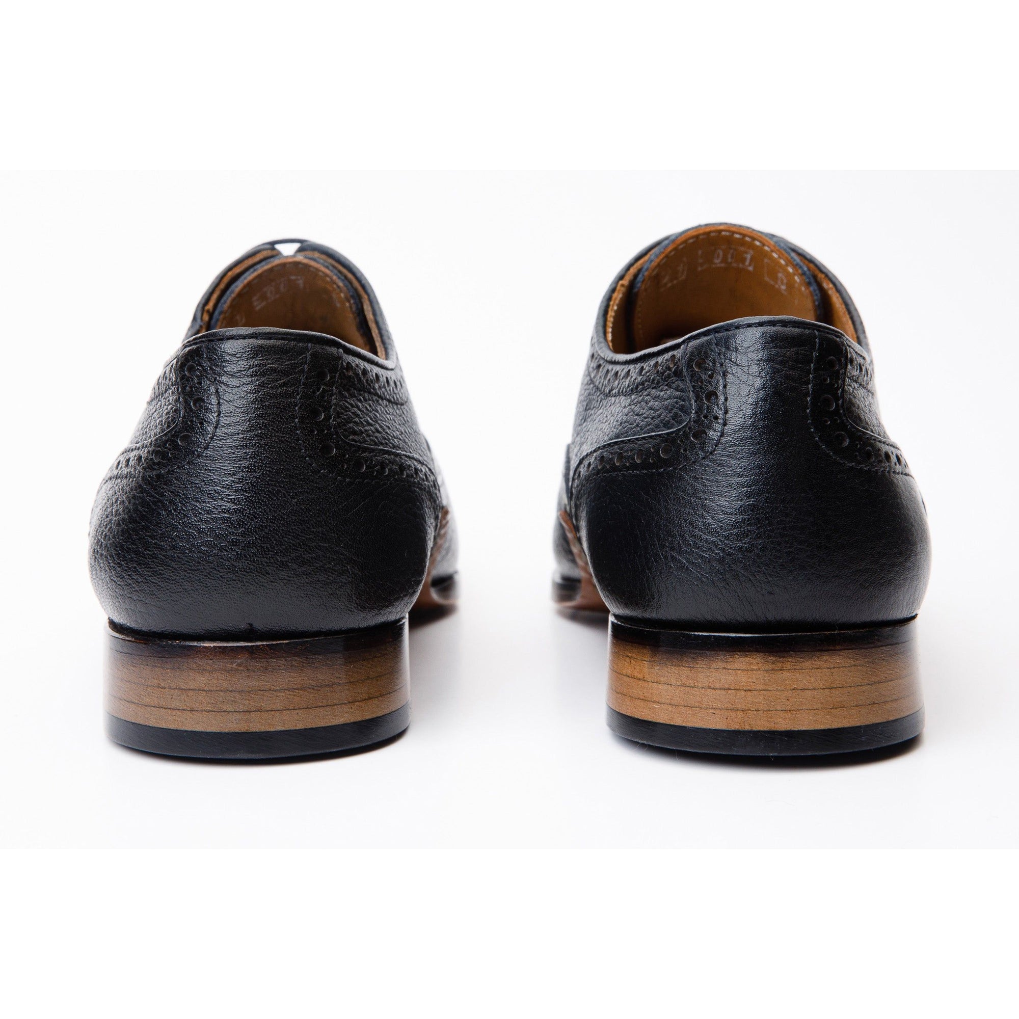The Draco Handmade Navy Blue Semi Brogue Oxford Men Shoe