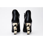The Abriel Black Leather Ankle Women Boot