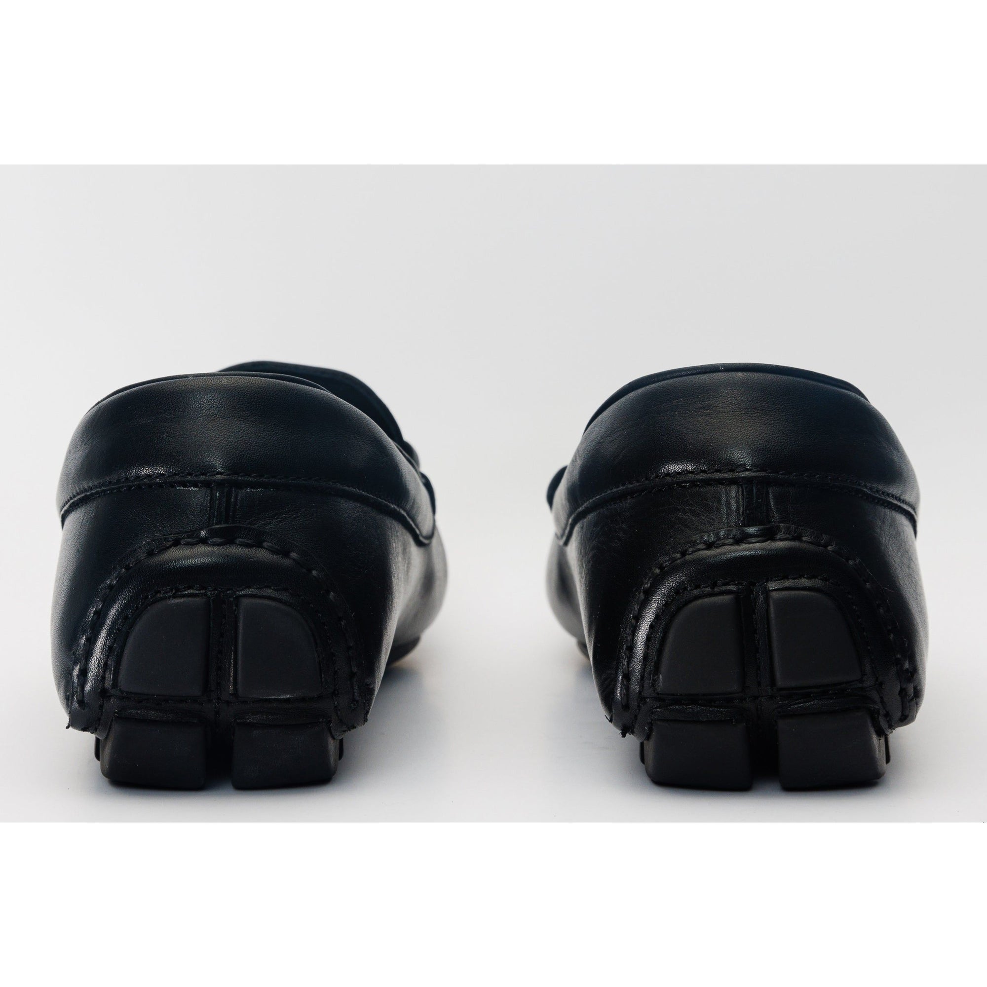 Pavia Black Leather Bit Drive Loafer Men Shoe