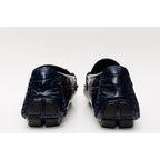The Pisa Navy Blue Leather Bit Drive Loafer Men Shoe