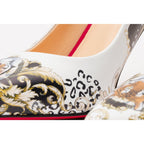 The Perugia White Leather Pump Women Shoe