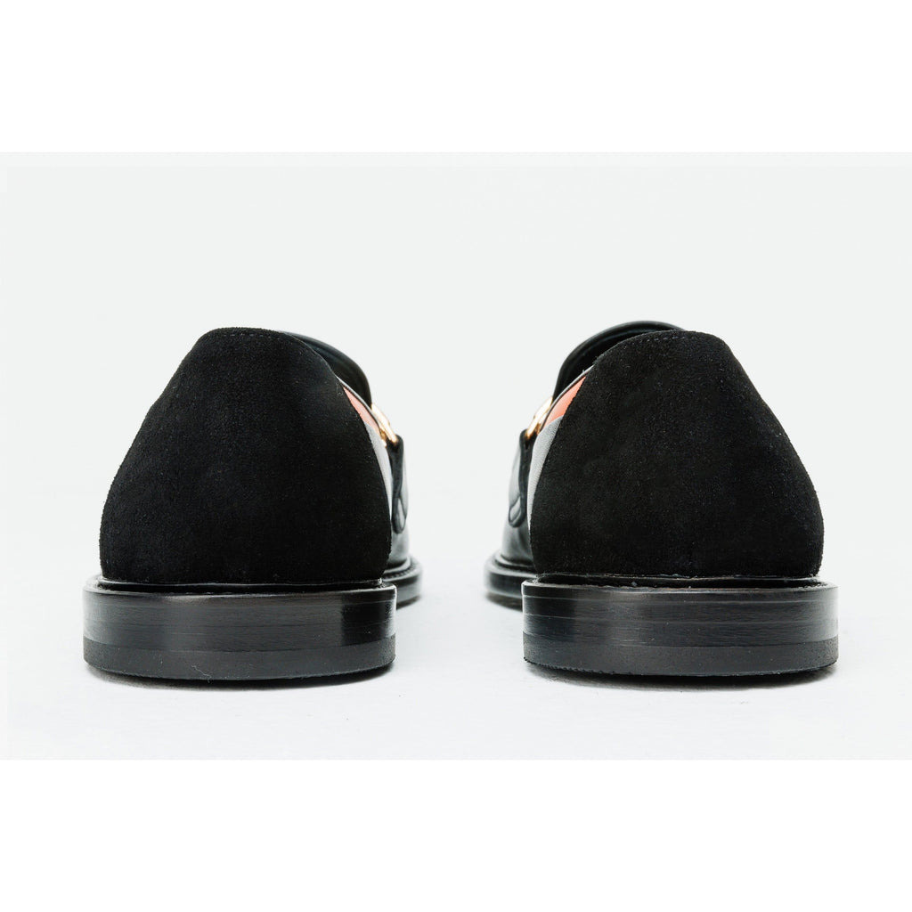 The Gemena Black & Orange Leather Bit Dress Loafer Men Shoe  Final Sale!