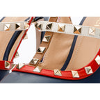 The Sogi Navy Blue Leather Slingback Women Sandal