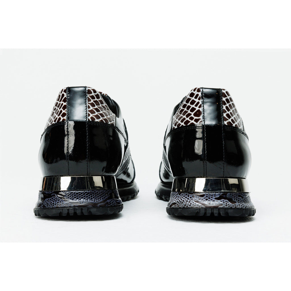 The Milano Snk Black & White Leather Men Sneaker
